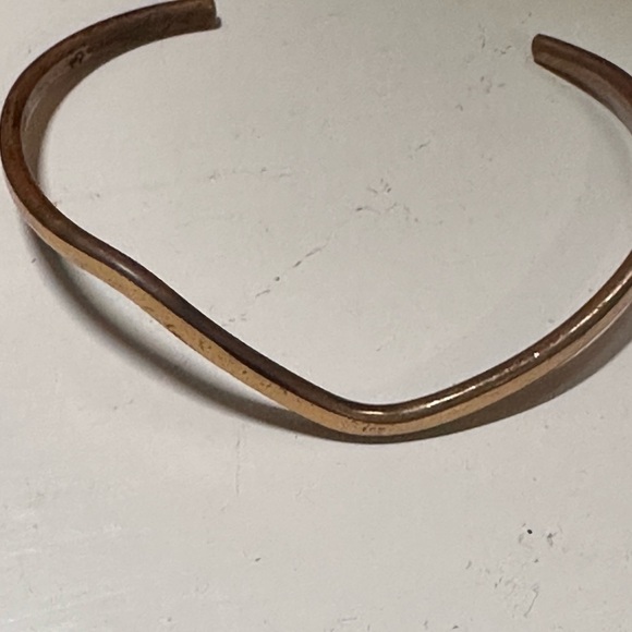 Sold🛍️Vintage’Sergio Lub’ Brass Cuff Bracelet California Ocean Wave 5349 - Picture 9 of 9